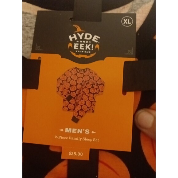 Halloween Pajamas - Men's XLarge Size - Hyde and Eek - Pumpkin Print - NEW - Picture 1 of 4